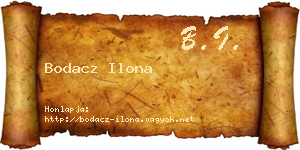 Bodacz Ilona névjegykártya